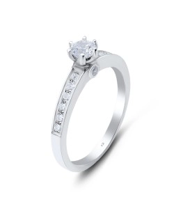 4mm CZ Silver Ring NSR-2889